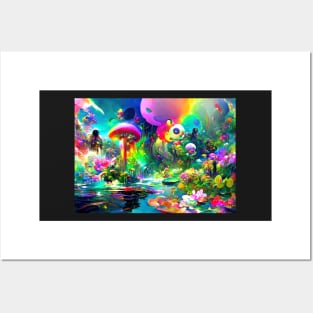 Color Globs | Rainbow Lilypads Posters and Art